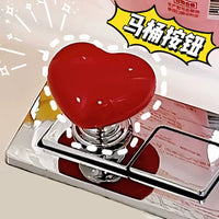 Heart-Shaped Toilet Button Presser for Long Nails, Universal Flush Aid Decor