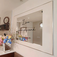 Art Gallery Cardboard Decorative Wall Mirror with Aluminum Alloy Frame for Living Room Hallway