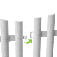 Decorative White Plastic Garden Fence Panels for Landscaping and Outdoor Enclosures