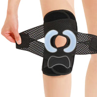 Japanese Style Thin Pressure Knee Brace for Hiking Cycling Adjustable Patella Meniscus Support