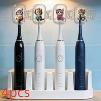 4-Pack Cute Cat Toothbrush Holder Clips Portable Travel Toothbrush Head Protectors