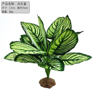 Artificial Aquarium Plants for Fish Tank Decoration and Reptile Habitats