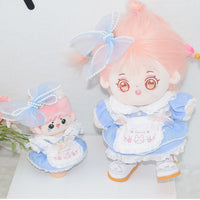 Blue Bunny Dress Outfit for 10cm/20cm Cotton Dolls