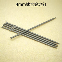 Titanium Alloy Tent Stakes 4mm Lightweight Outdoor Camping Pegs