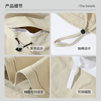 Unisex Quick-Dry Waterproof Wide Brim Sun Hat for Outdoor Hiking Fishing