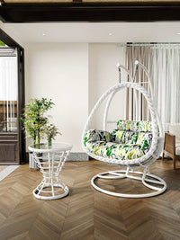 Rattan Wicker Hanging Basket Chair Swing for Indoor Outdoor Patio Balcony
