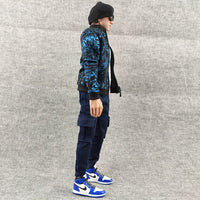 1/6 Scale Doll Zipper Print Jacket Trendy Hoodie Toy Accessories Stand Collar Outfit