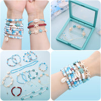 Summer Ocean Theme Polymer Clay Beads Kit for DIY Jewelry Making