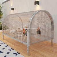 Galvanized Wire Animal Run Tunnel Enclosure for Chickens, Rabbits, and Small Pets