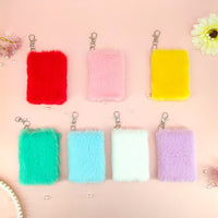 Mini A7 Candy Color Plush Notebook with Blank Pages