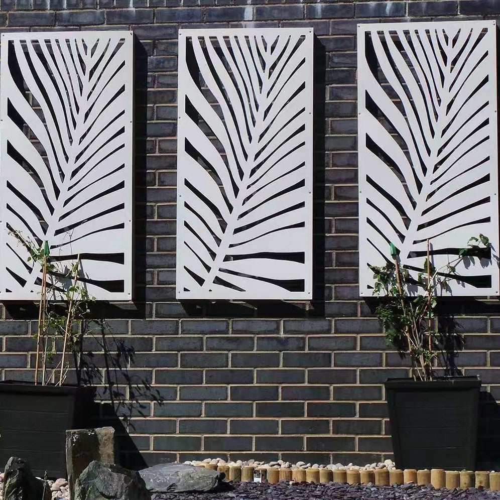 Outdoor Wood Plastic Composite Carved Privacy Screen Panel for Garden Patio