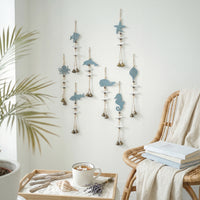 Mediterranean Style Wooden Animal Wind Chime Wall Decor for Home