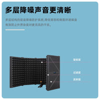 Microphone Isolation Shield with Pop Filter and Stand for Studio Recording