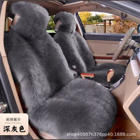 Winter Faux Lambswool Car Seat Cushion Cover with Backrest - Thickened, Warm, Universal Fit