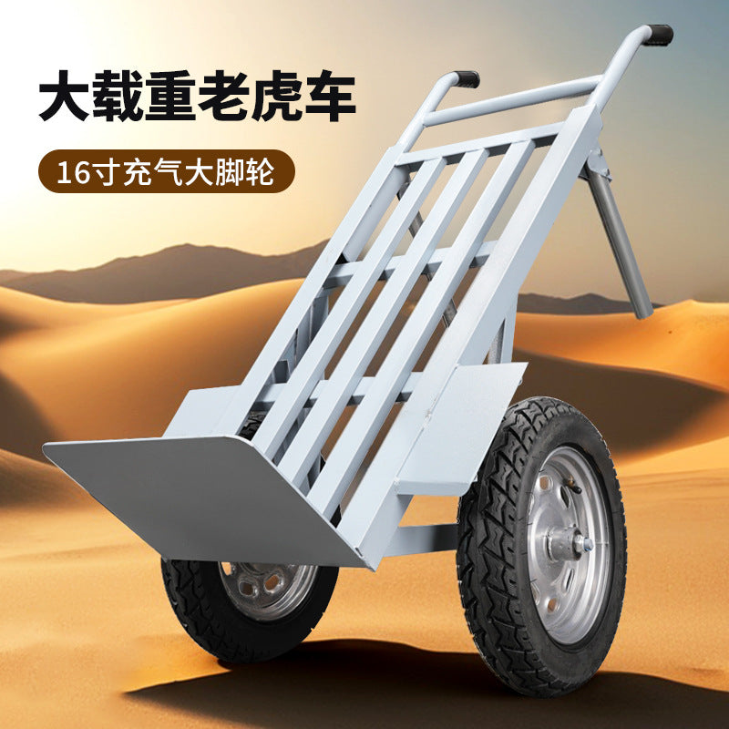 Heavy-Duty Two-Wheel Hand Truck Dolly with Large Wheels for Cargo Moving and Hauling