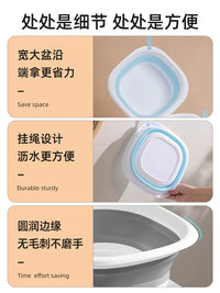 Foldable Wash Basin for Home, Travel, Dorm, Laundry, Foot Soaking - Large Portable Tub for Postpartum & Infants