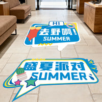 Summer Theme Floor Decal Stickers for Retail Stores and Events