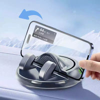 Car Dashboard Phone Holder with Rotating Parking Number Plate, High-Temperature Resistant & Anti-Shake