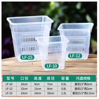Clear Orchid Pot with Drainage Holes and Saucer, Breathable Root Control Planter for Healthy Growth
