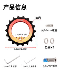 Vxm 18T Ceramic Bearing Hollow Eccentric Rear Derailleur Pulley Wheel for R8000/7000