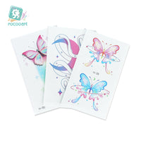 Luminous Butterfly Temporary Tattoos for Music Festivals - Waterproof & Semi-Permanent Face/Body Stickers