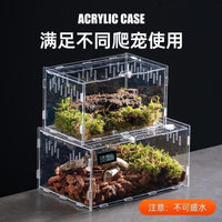Acrylic Reptile Terrarium Transparent Breeding Box for Spiders and Small Pets