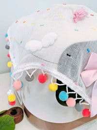 INS Style Dust Cover for Kitchen Appliances with Colorful Tassels and Bow