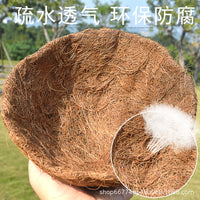 Natural Coconut Coir Pot Liner, Eco-Friendly Breathable Hanging Basket Liner, Coconut Fiber Mat, Coconut Shell Insert