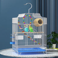 Large Stainless Steel Bird Cage for Parakeets, Mynahs, Cockatiels, and Peonies - Home Breeding Universal