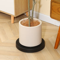 Heavy-Duty Rolling Plant Caddy with Water Catch Tray, Universal Wheels for Indoor Outdoor Use