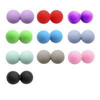 Silicone Peanut Massage Ball for Yoga and Fascia Release, 63x128mm