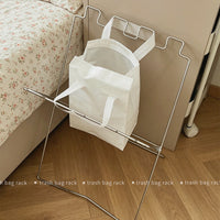 Stainless Steel Foldable Trash Bag Holder for Home, Picnic, BBQ, Camping