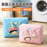 Cartoon Kids Oxford Cloth Storage Bag, Waterproof & Moisture-proof, Large Capacity Quilt Organizer for Kindergarten