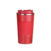 American Style 304 Stainless Steel Coffee Mug with Silicone Sleeve, Portable Insulated Water Bottle for Office and Car