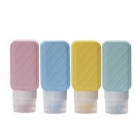 4-Pack 90ml Travel Bottle Set, Leakproof Squeezable Silicone Toiletries Containers