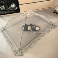 70cm Rectangular Foldable Food Cover Tent with Steel Frame, Encrypted Mesh, Anti-Mosquito, Dustproof for Home Picnic