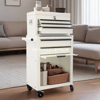 Rolling Tool Chest with 7-Drawer Storage Cabinet and Lockable Wheels