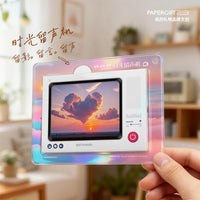 Paper Gift Time Gramophone Creative Recording Greeting Card 3D Card Holiday Birthday Souvenir Photo Printing