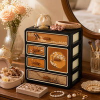 Multi-Layer Drawer Jewelry Organizer Box for Necklaces and Hair Ties