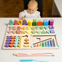 Montessori Smart Board Puzzle for Toddlers 0-3 Years - Educational Wooden Toy for Early Learning