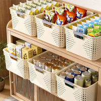 Plastic Storage Bins with Handles for Snacks, Toys, and Household Organization