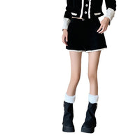 Winter Faux Fur Leg Warmers Boot Cuffs for Women, Thick Plush Socks