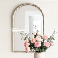 Arched Full-Length LED Mirror with Voice Control and Defog Function for Dressing Table or Wall Mount