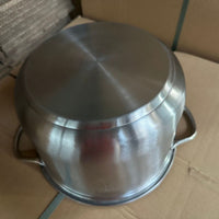 Stainless Steel Stock Pot with Steamer Basket, Thickened Large Capacity Soup Stew Pot for Induction Cooker