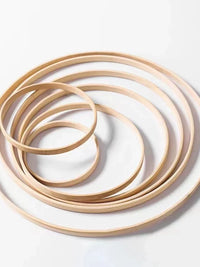 8-40cm Wooden Bamboo Hoop Rings for DIY Crafts, Wreaths, Dream Catchers, Wedding & Home Decor