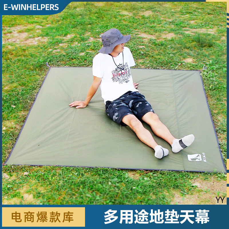 Waterproof 210D Oxford Cloth Camping Mat with Ground Nails for Outdoor Picnic Beach Tent