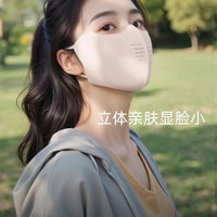 Summer UV Protection Face Mask with Eye Corner Coverage, Breathable & Adjustable Earloop Sunscreen Mask