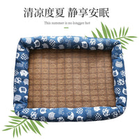 Summer Pet Cooling Mat Bed for Cats and Dogs, Square Ice Pad Nest
