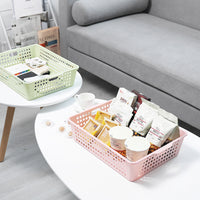 Desktop File Storage Basket Plastic A4 Document Organizer Bin for Office and Home