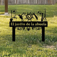 Garden Iron Art Animal Silhouette Ground Stake Decor for Outdoor Yard and Farm Landscape